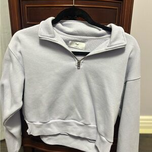 Lavender Women’s TNA Quarter Zip Cropped Hoodie